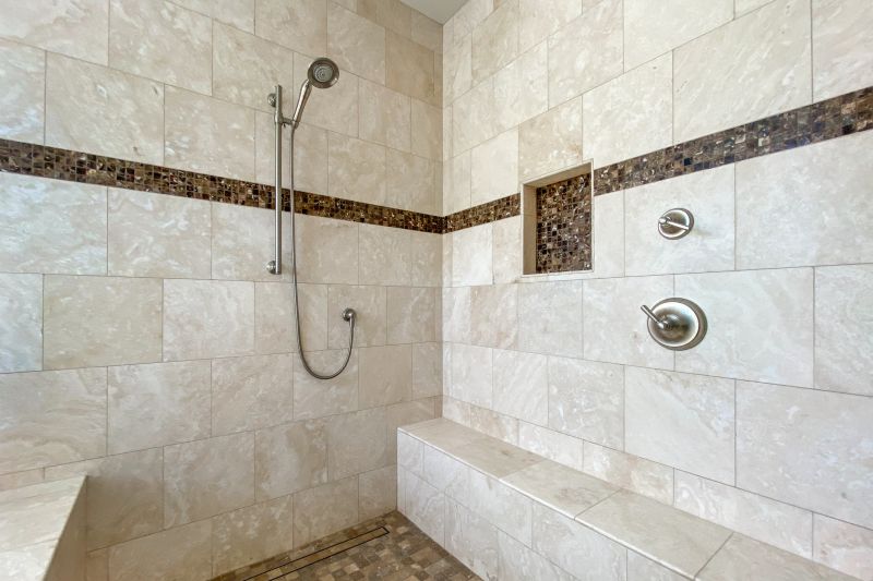 Finished Shower with Storage Niche